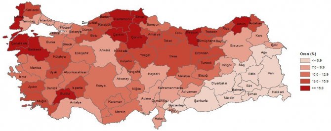 Yıllardır En Yaşlı Nüfusta Sinop Zirvede