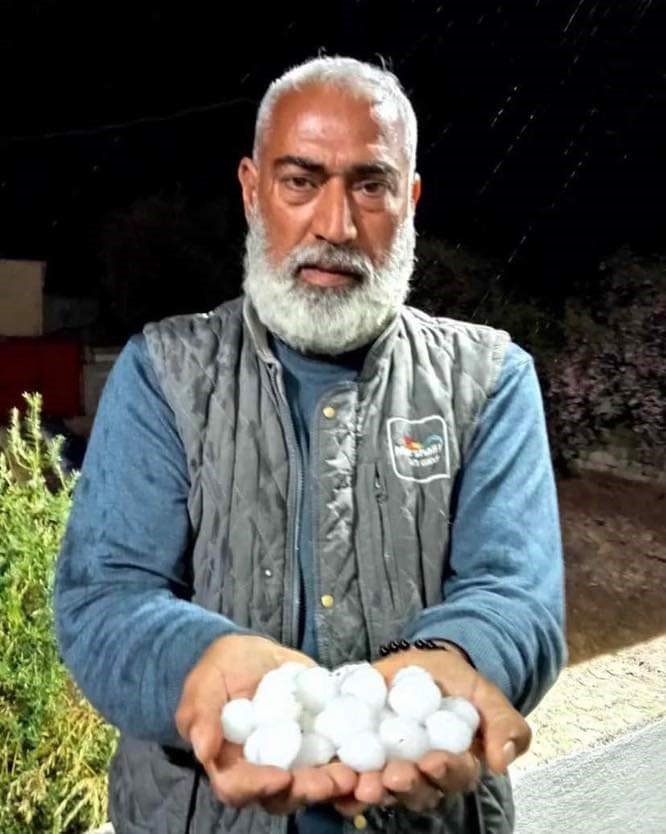 Kilis’te Ceviz Büyüklüğünde Dolu Yağdı, Ürperten Görüntüler Kameraya Yansıdı
