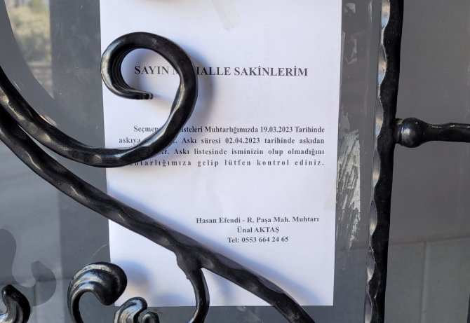 Seçmen Listeleri Askıya Çıkarıldı
