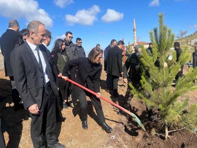 Nevşehir’de Deprem Şehitleri Ormanı’na İlk Fidanlar Dikildi