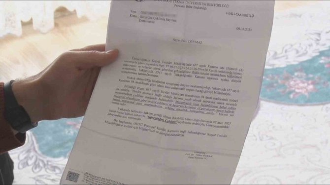 Odtü Çalışanı Şehit Yakınından ‘Beni Siyasi Görüşümden Dolayı Kovdular’ İddiası