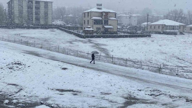 Karlıova’da Kar Yağışı Etkili Oldu