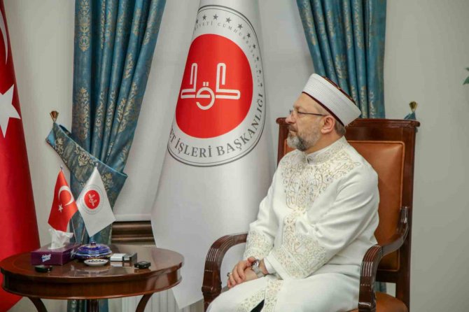 Diyanet İ̇şleri Başkanı Erbaş, Kafkas Müslümanları İ̇daresi Başkanı Paşazade İle Bir Araya Geldi