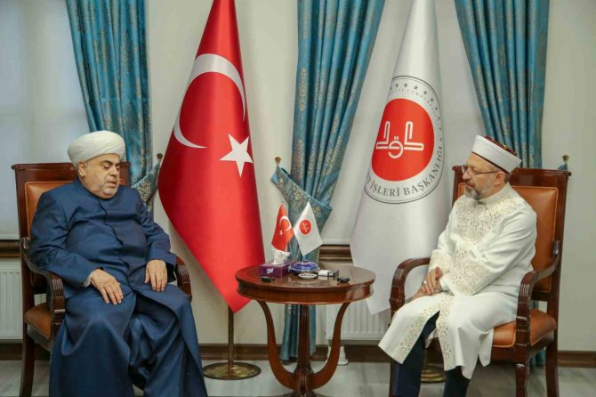 Diyanet İ̇şleri Başkanı Erbaş, Kafkas Müslümanları İ̇daresi Başkanı Paşazade İle Bir Araya Geldi