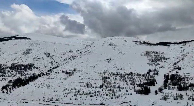 Aşkale Bahar Mevsiminde Beyaza Büründü