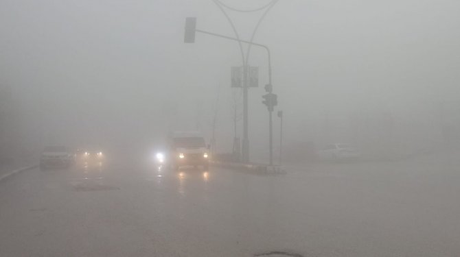 Şırnak’ta Yoğun Sis Trafiği Olumsuz Etkiledi