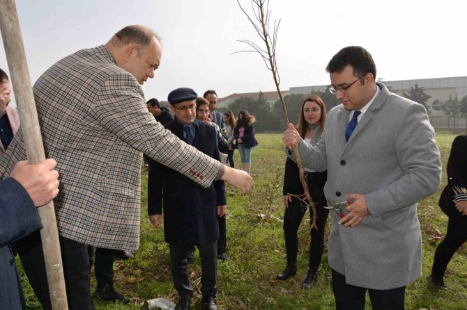 Karacabey Myo Depremde Hayatını Kaybedenler Anısına Fidan Dikti