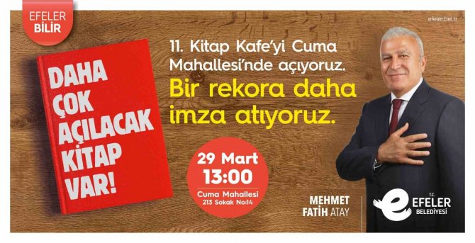 Efeler’de 11’inci Kitap Kafe Açılış İçin Gün Sayıyor