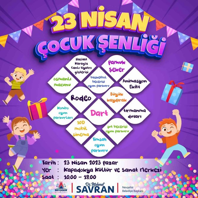 Nevşehir Belediyesi’nden Çocuklara 23 Nisan Hediyesi