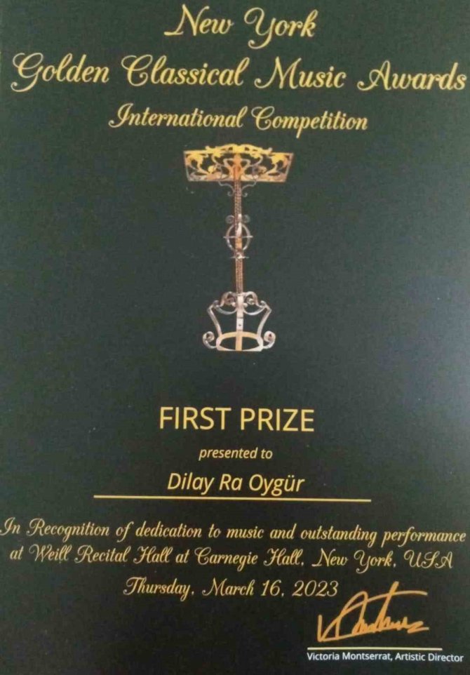 Adü Devlet Konservatuvarı Öğrencisi Performansı İle Ödül Aldı