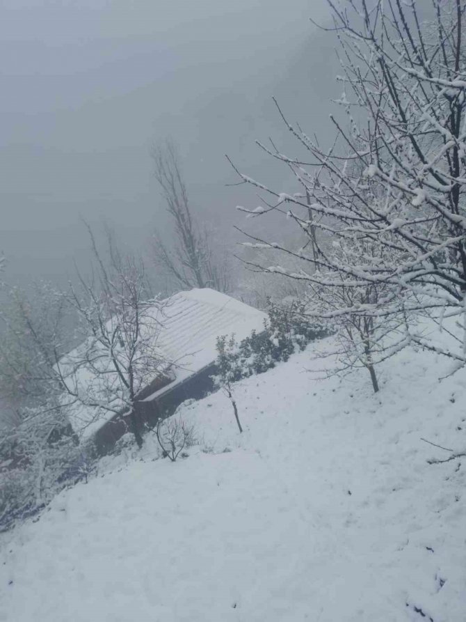 Gümeli Yüksek Rakımlı Bölgelerinde Kar Yağışı Devam Ediyor