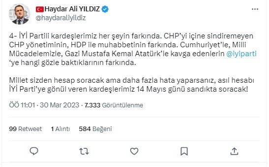 Ak Parti’li Yıldız’dan Akşener’i Terleten Sorular