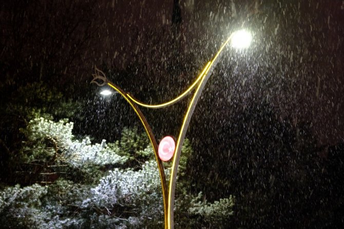 Erzincan Güne Karla Uyandı