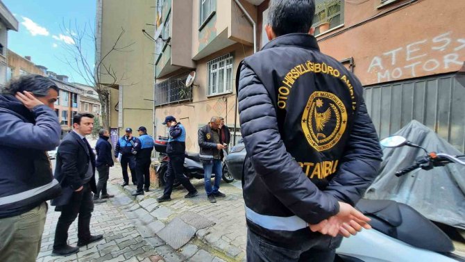 İ̇stanbul’da Oto Hırsızlık Büro Amirliği Ekiplerinden Motosiklet Tamircilerine Denetim