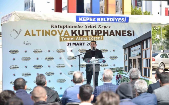 25 Bin Kitap Kapasiteli Altınova Kütüphanesinin Temeli Atıldı