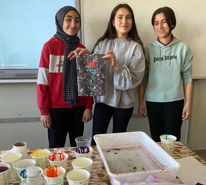Hisarcık 15 Temmuz Şehitleri Anadolu Lisesinde Ebru Sanatı Etkinliği
