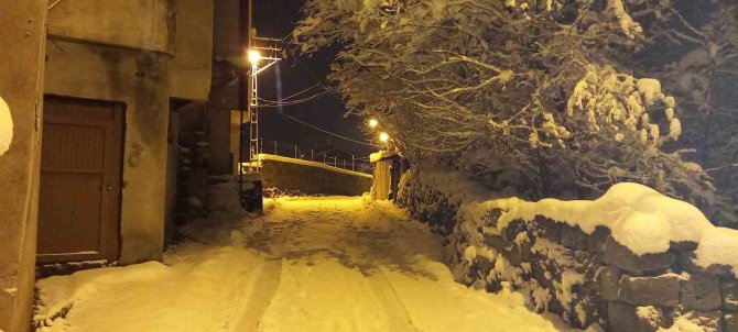 Yağan Karla Beyaza Bürünen Bitlis Havadan Görüntülendi