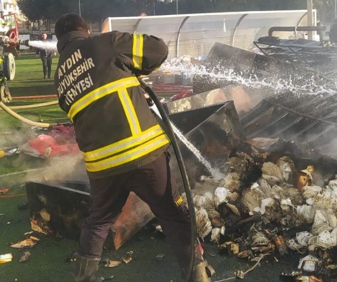 Aydın Büyükşehir Belediyesi İtfaiye Ekipleri Gaziantep’teki Yangına Müdahale Etti