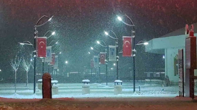 Van Yağan Karla Beyaza Büründü