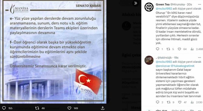 Manisa Cbü Senatosunun Aldığı Karar Tepkiye Neden Oldu