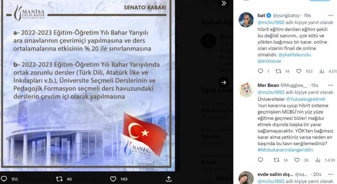Manisa Cbü Senatosunun Aldığı Karar Tepkiye Neden Oldu