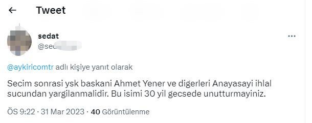 Ysk Üyelerini Hedef Gösteren Paylaşımlara İlişkin Soruşturma
