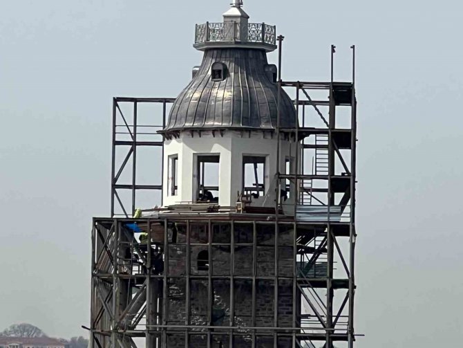 Kız Kulesi’nde Çalışmalarda Sona Yaklaşıldı, Kubbe Ortaya Çıktı