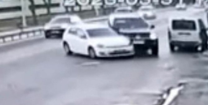Batman’da Trafik Kazası Güvenlik Kamerasına Yansıdı