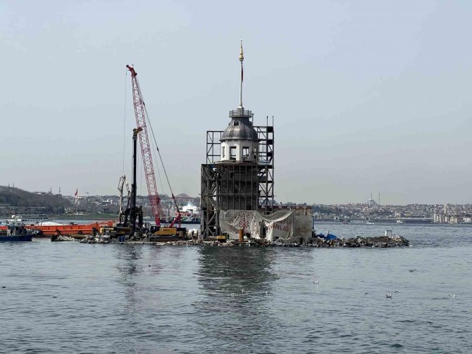 Kız Kulesi’nde Çalışmalarda Sona Yaklaşıldı, Kubbe Ortaya Çıktı