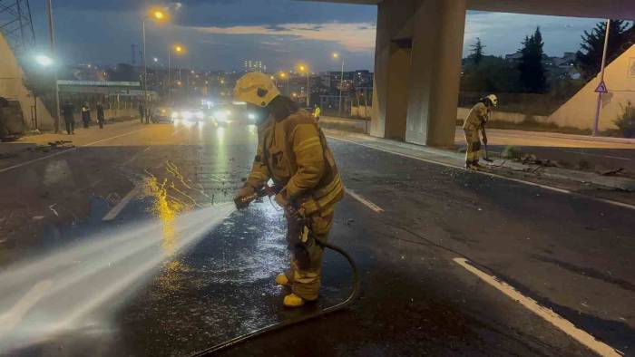 Arnavutköy’de Zincirleme Kaza: 1 Yaralı