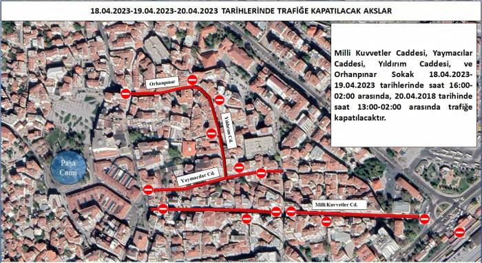 Çarşı Merkezde Yollar Trafiğe Kapanıyor