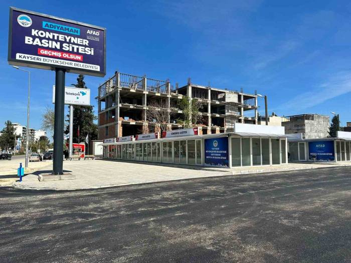 Kayseri Büyükşehir’in "adıyaman Konteyner Basın Sitesi" Tamamlandı