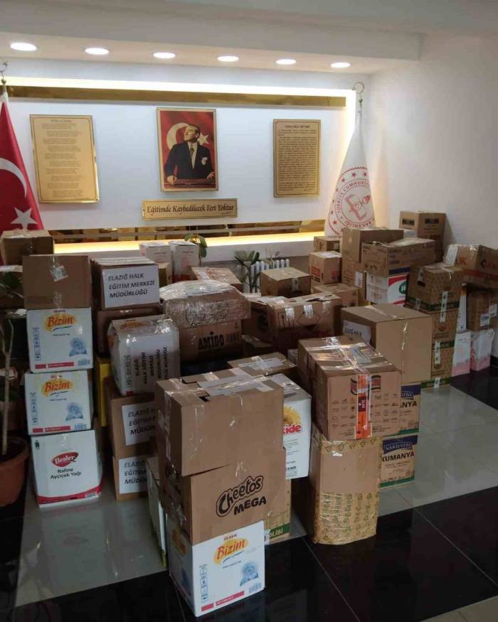 Elazığ Halk Eğitim Merkezi’nden Deprem Bölgesine Yardım