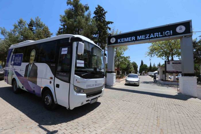 Efeler’de Arife Günü Mezarlıklara Ücretsiz Araç Kaldırılacak