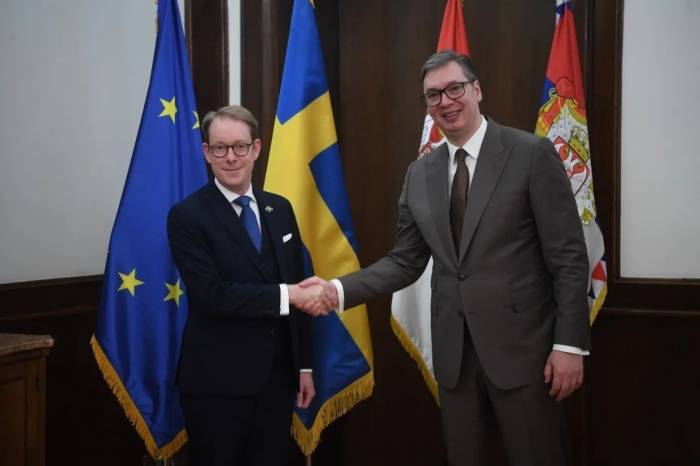 Sırbistan Cumhurbaşkanı Vucic, İsveç Dışişleri Bakanı Billström İle Görüştü