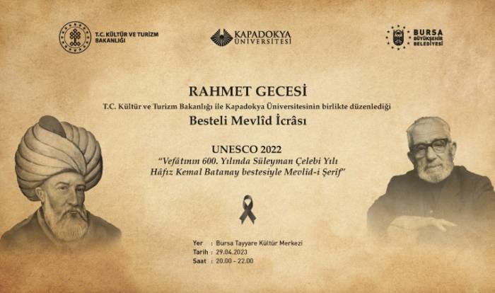 ’besteli Mevlid’ Kaleme Alındığı Bursa’da İlk Kez İcra Edilecek