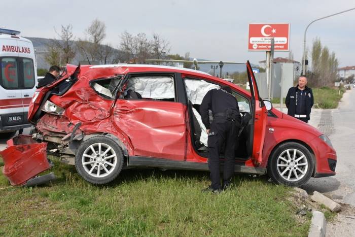 İnönü’de Trafik Kazası, 1 Yaralı