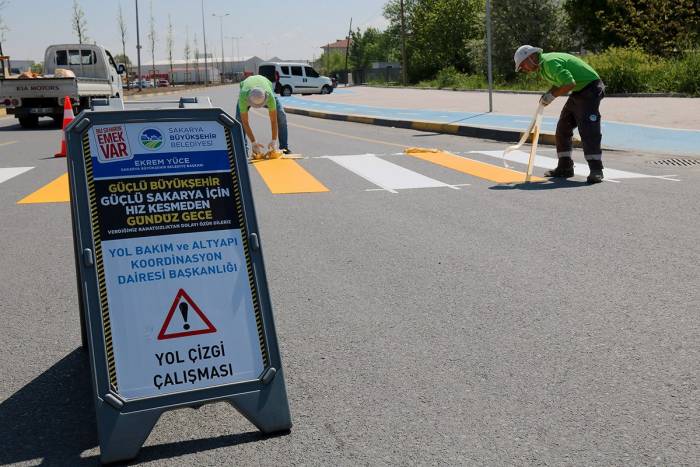 Yol Çizgi Ve Boyama Çalışmaları Başladı