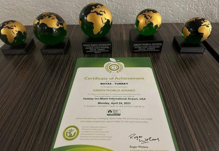 Botaş 5 Çevre Ödülünün Daha Sahibi Oldu