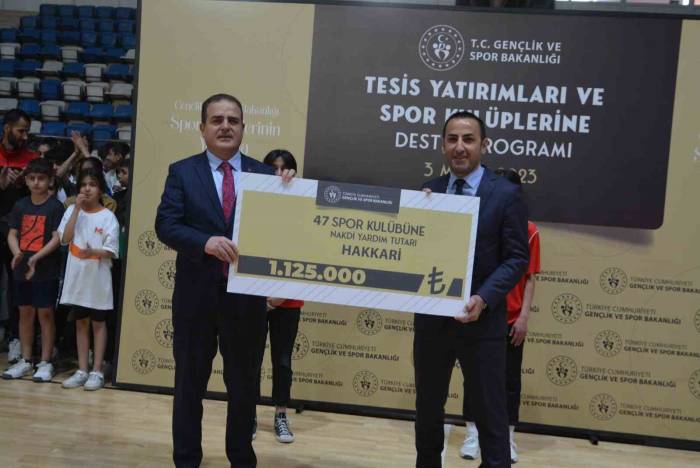 Hakkari’de 48 Spor Kulübüne 1 Milyon 125 Bin Tl Nakdi Destek