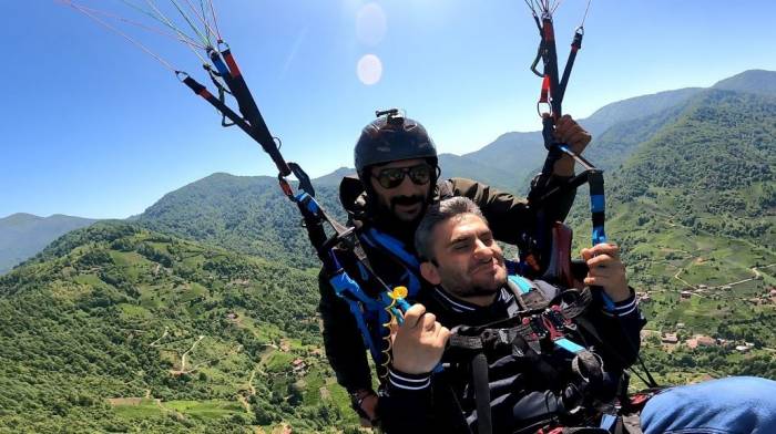 Artvin’de Engelli Bireyler İlk Kez Yamaç Paraşütü Heyecanı Yaşadı