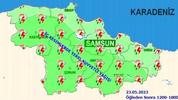Samsun’da Metrekareye 41,6 Kilo Yağış Düştü