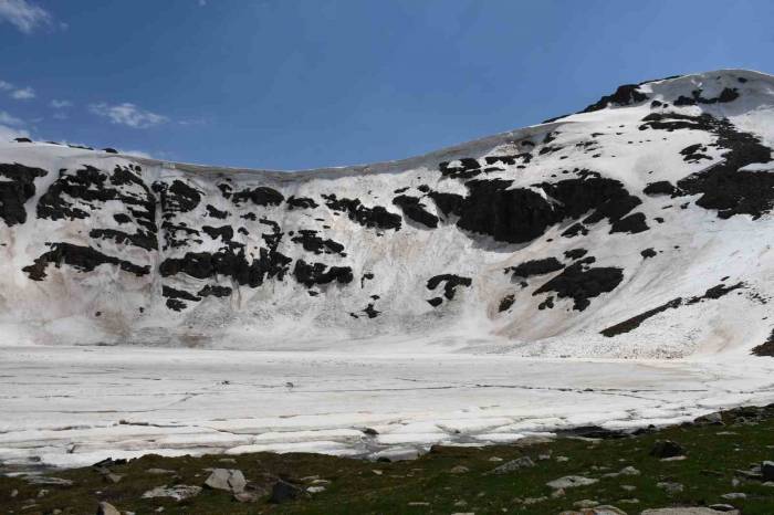 Dev Göl Buz Pistine Döndü