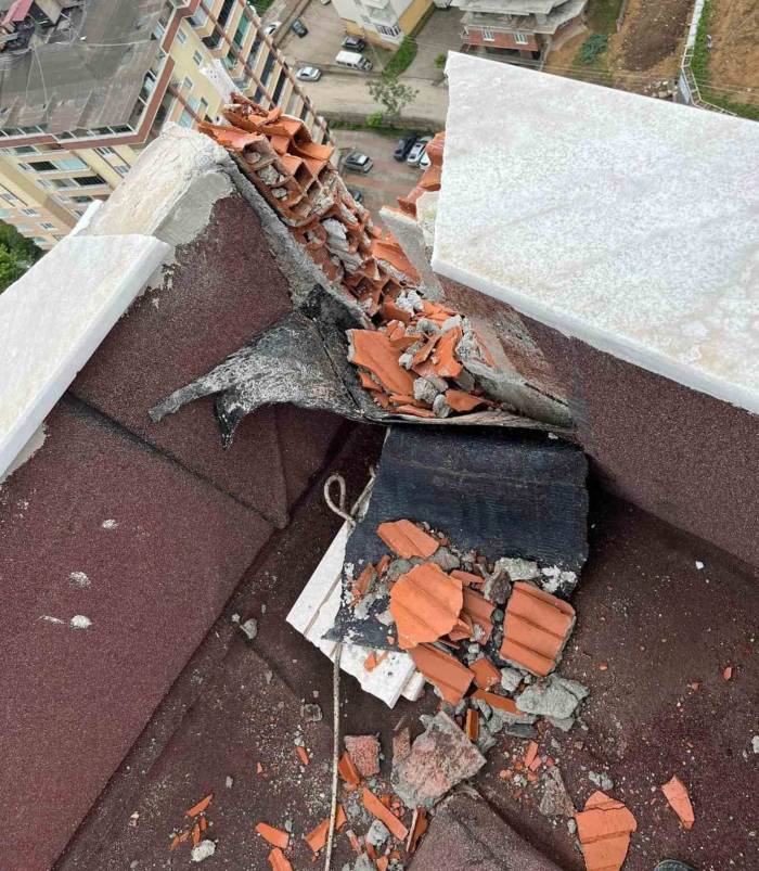Ordu’da Bir Eve Yıldırım Düştü