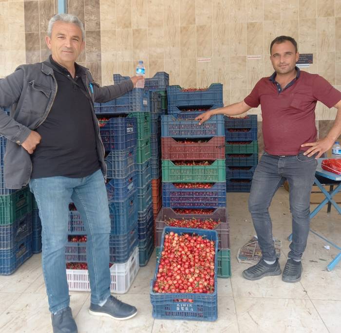 Selendi’de Sezonun İlk Kiraz Pazarı Kuruldu