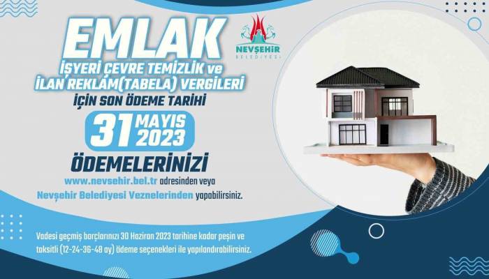 Nevşehir Belediyesi Uyardı ‘vergi Ödemelerini Unutmayın’