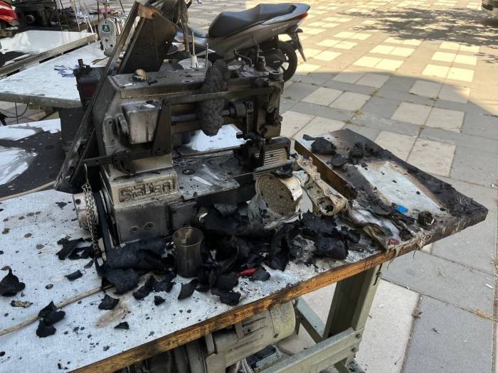 Kilis’te Tekstil Atölyesinde Yangın