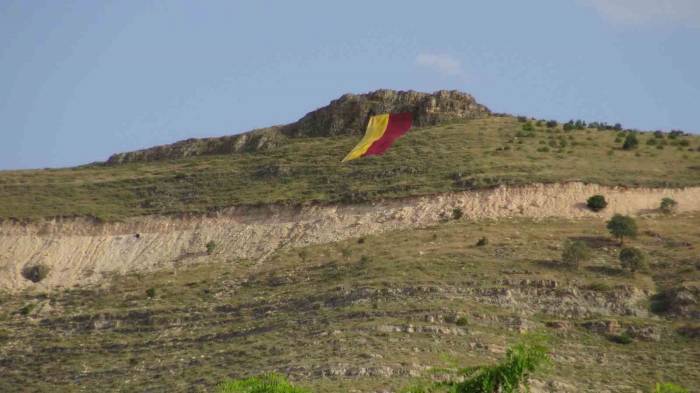 Gercüş’te Galatasaray Bayrağı İlçeye Sığmadı, Tepeye Asıldı