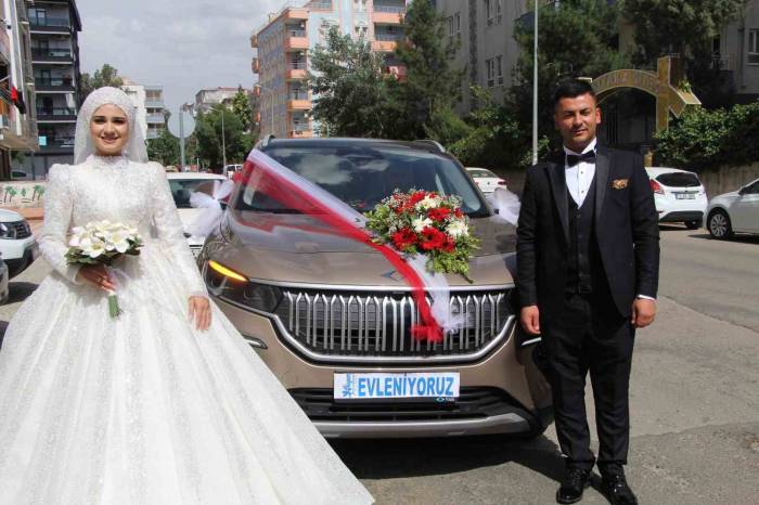 Yerli Ve Milli Araba Togg, Batman’da İlk Kez Gelin Arabası Oldu
