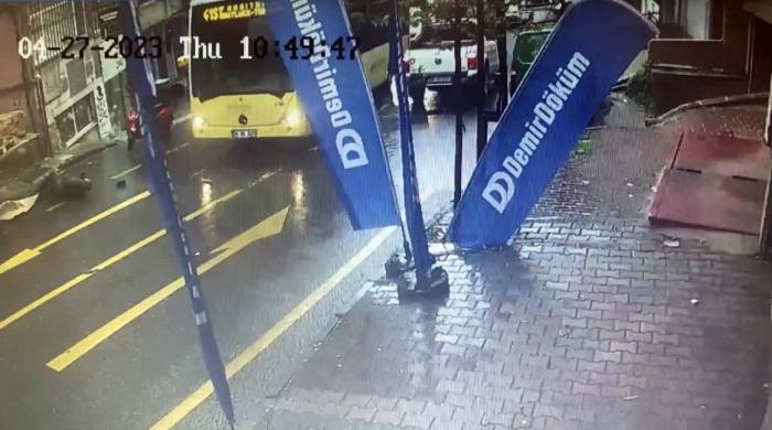Kağıthane’de Forklift Kazası Kamerada